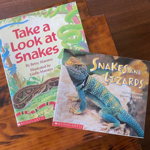 Vintage 90s Bundle of 2 Snakes & Lizards Paperback Books - Picture 1 of 8